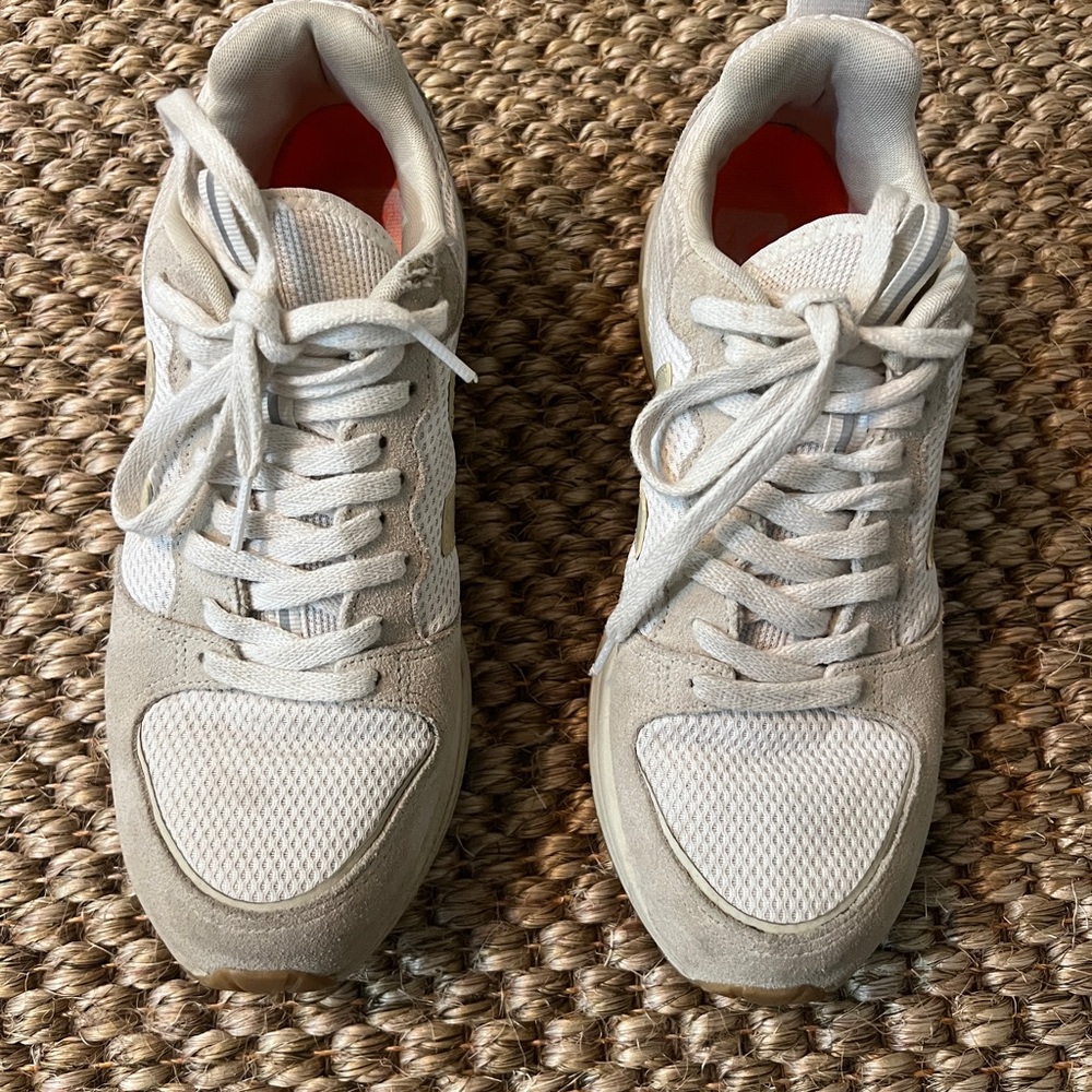 Veja White and Cream Athletic Shoes